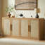 Buffet 67 po 4 portes en rotin