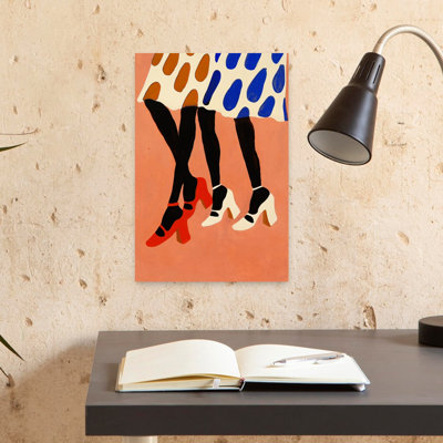 Polka Dot Steps Abstract Bold Colorful Summer Wall Art Print