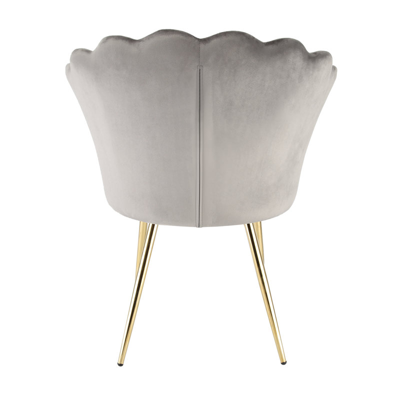 Daisy Velvet Accent Chair, Grey