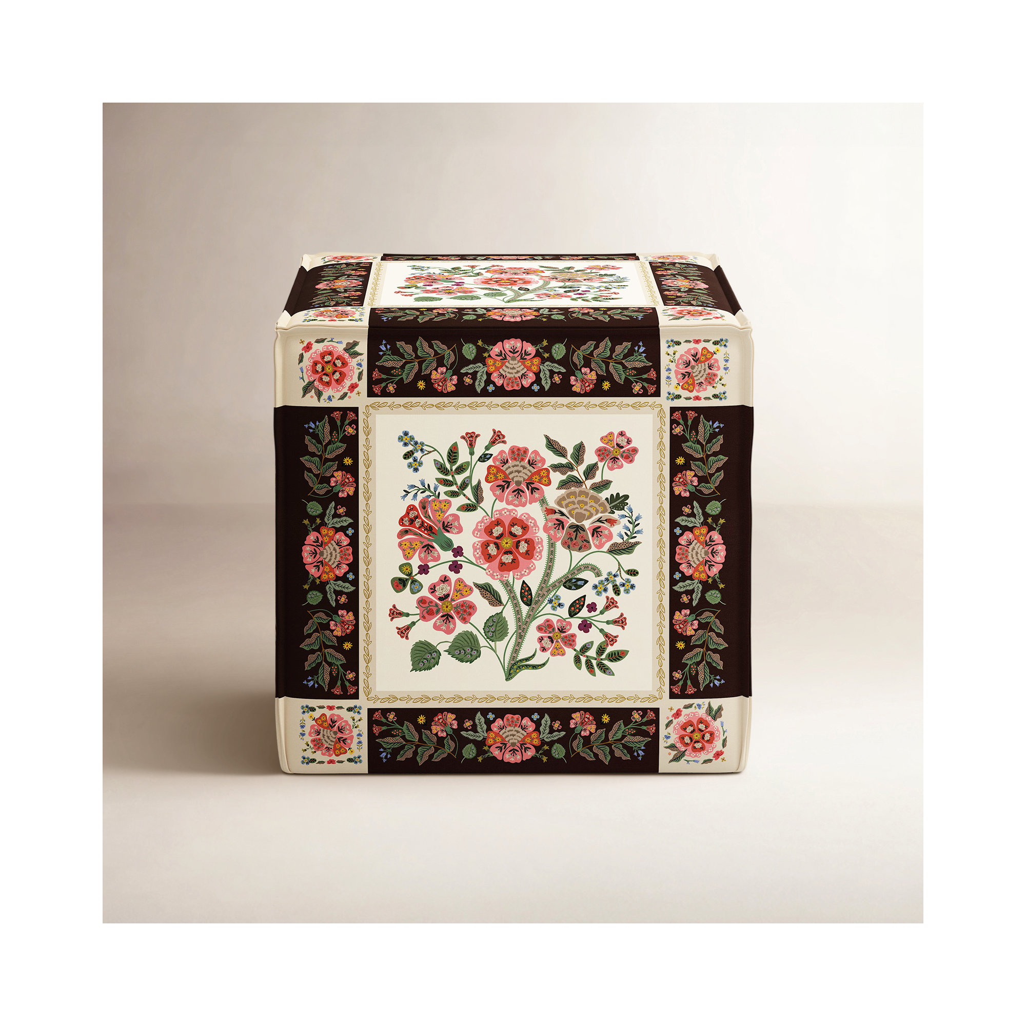 Bea Ottoman In Home Sweet Home, Gracie Cocoa