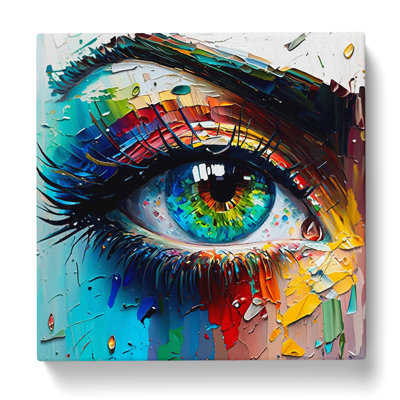 Eye Palette Knife Painting No.1 - Wrapped Canvas