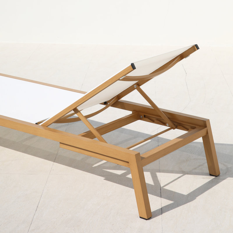 192cm Long Reclining Single Chaise with Cushions, Cream