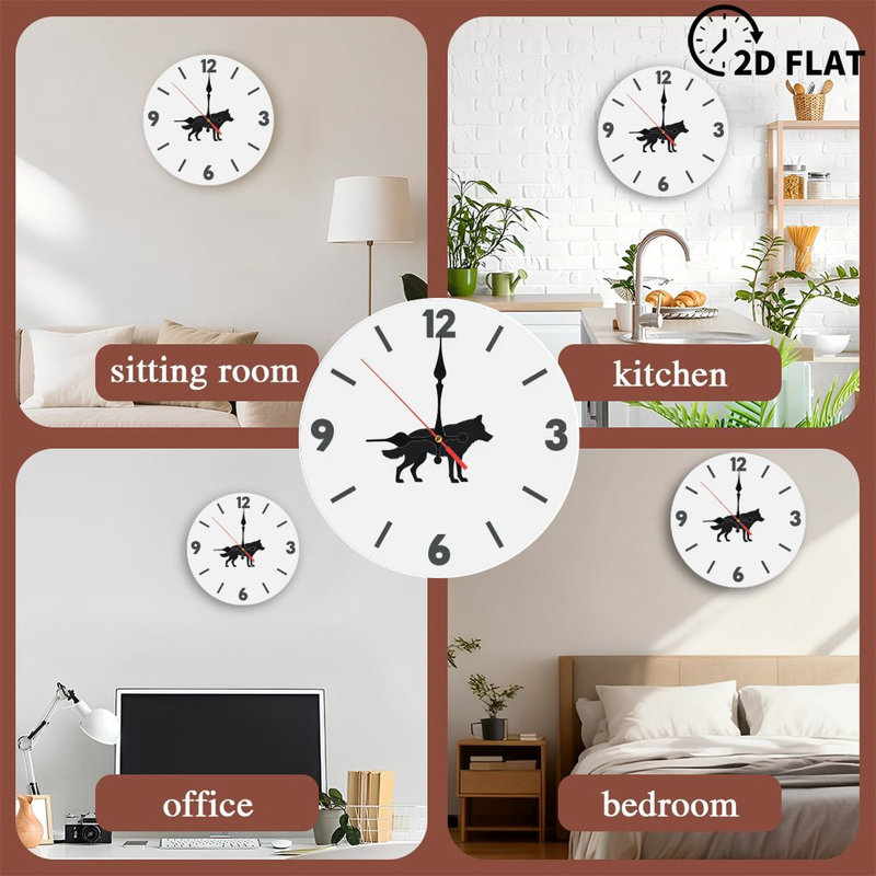 Bear Wooden Wall Clock