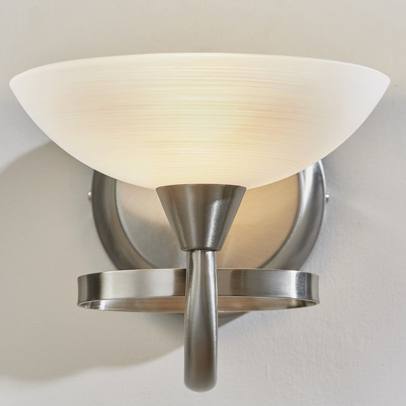 Montague Armed Sconce, Satin Chrome