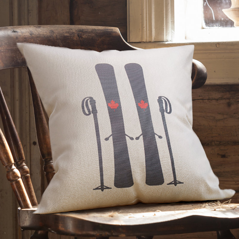 O Canada Ski Canada Lifestyle Throw Pillow