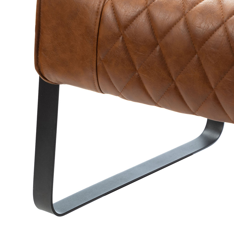 Fauteuil capitonné de 25 po de large Aizza, Cognac