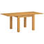 Forelli 91.5 cm Extendable Oak Rectangular Wood Top Dining Table with Wood Base