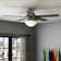 46" Anslee 5 - Blade LED Flush Mount Ceiling Fan with Pull Chain and Light Kit Included