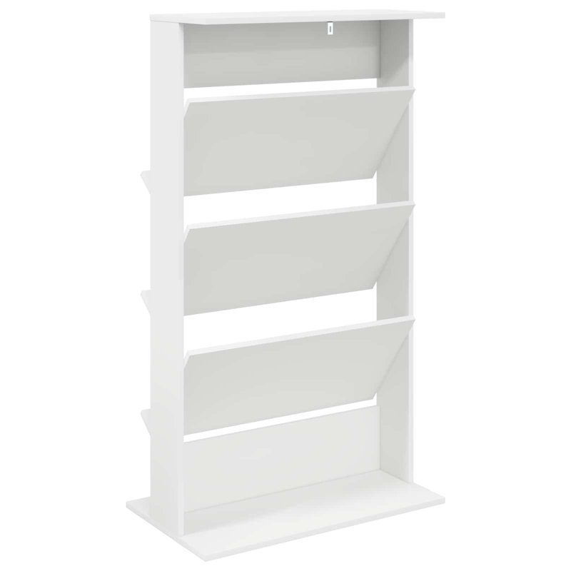 Vidaxl Magazine Rack With Shelf With Storage Engineered Wood Holder Modern