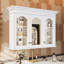 Armoire de salle de bain murale de 40 po avec miroir et tiroirs - Combine un style de rangement tissé qui ajoute une apparence texturée à votre