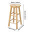 Counter Stool with Solid Wood Frame
