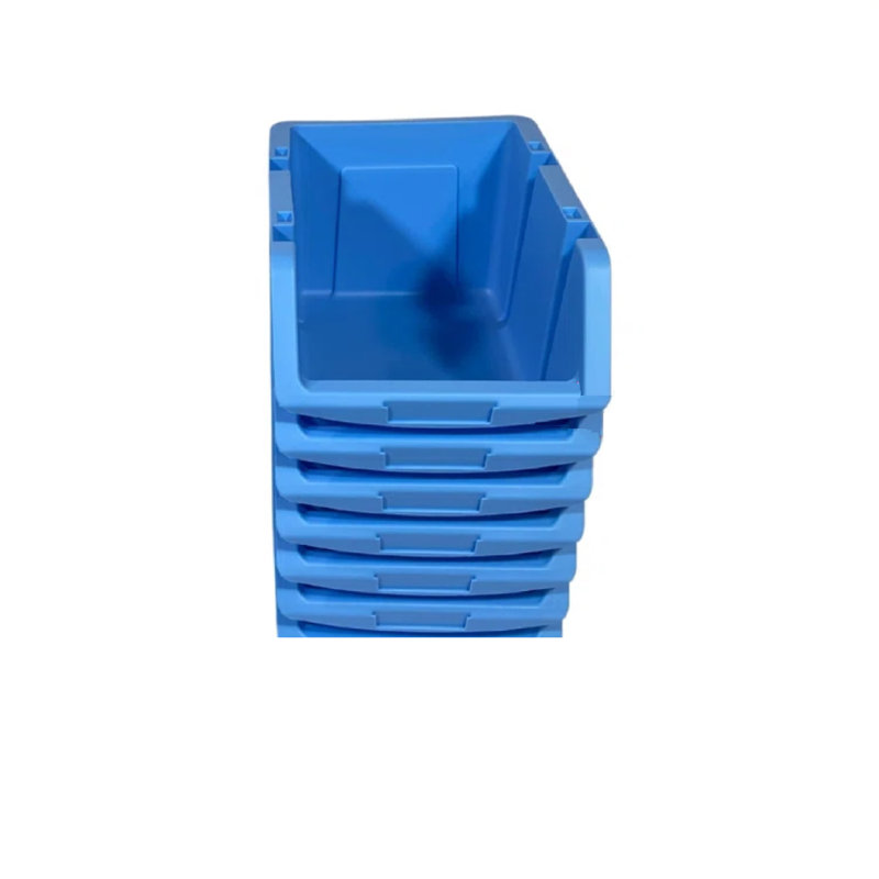 Henriha Stacking Plastic Bin Set, Sky Blue