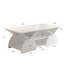 Table basse moderne blanche avec tablettes de rangement - Table de centre rectangulaire de conception géométrique pour le salon-927702374