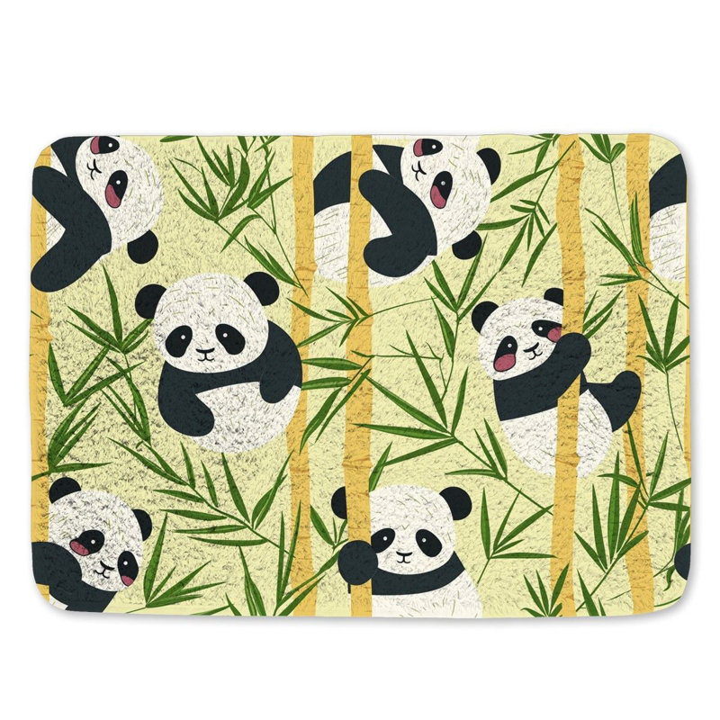 Tapis de bain Pandas, L 17 po x L 24 po