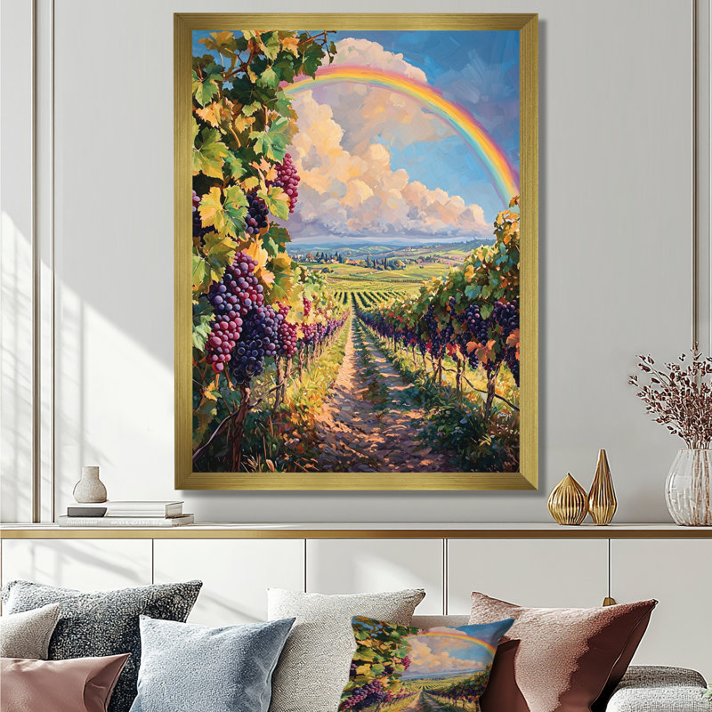 Berrien - paysages, art mural, H 40 po x l 30 po, Reproduction encadrée d'une seule photo, Doré
