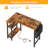 Hower L-Shaped Stainless Steel Writing Desk with Built-In Electrical Outlet-2086474466-2085431398