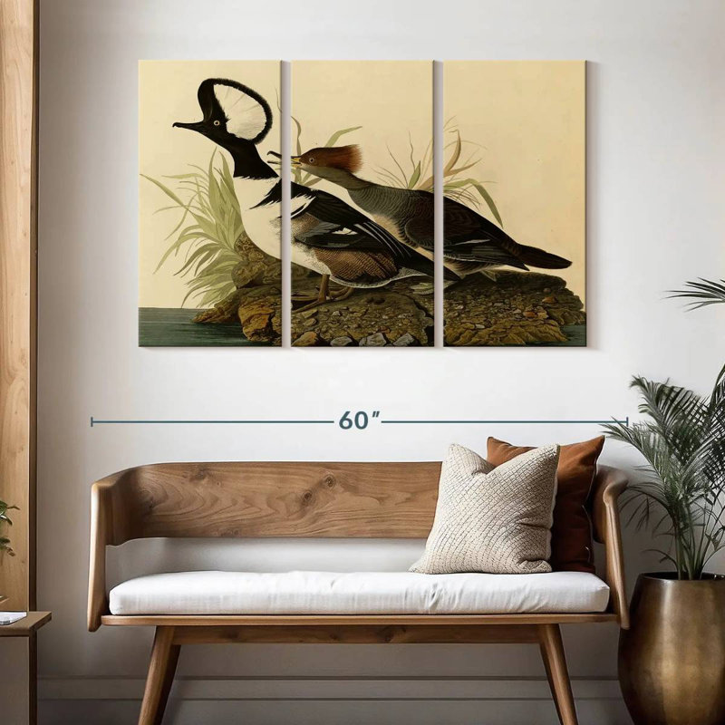 Brampt Hooded Merganser, 32" H x 50" W