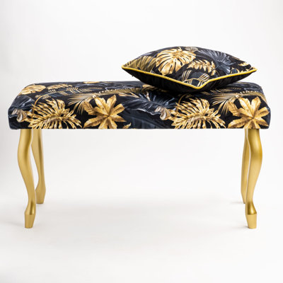 Velvet Upholstered Bench