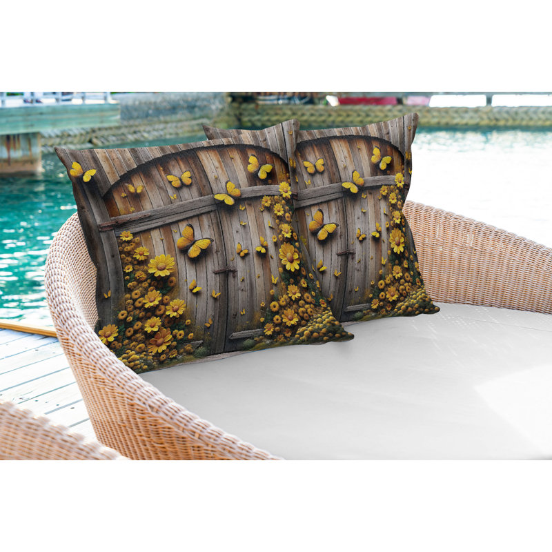 Fabric Reversible Throw Pillow, 20"H x 20"W, Square