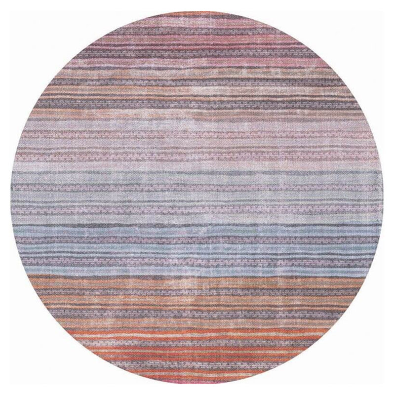 Tapis rond de qualité supérieure 5 pi, 100% polyester, 1850 g / m², Hauteur du velours: 0,2 po | Polyester recyclé, lavable à la machine à 30 ° C | Tapis doux, durable et écologique pour le salon ou la chambre à coucher