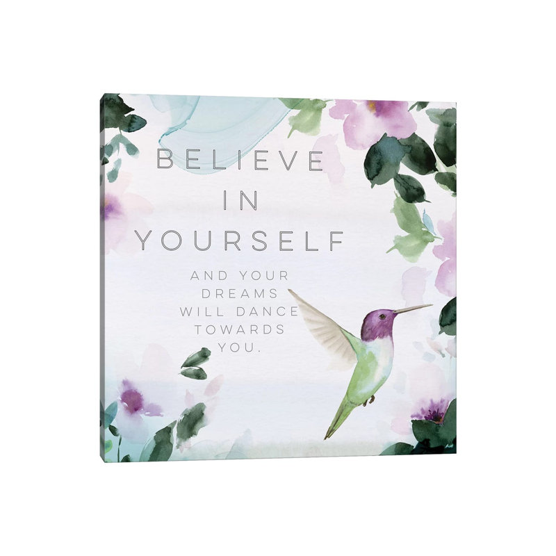 Believe In Yourself by Stephanie Ryan - Print on Canvas, Wrapped Canvas, 45.72cm H x 45.72cm W x 3.81cm D