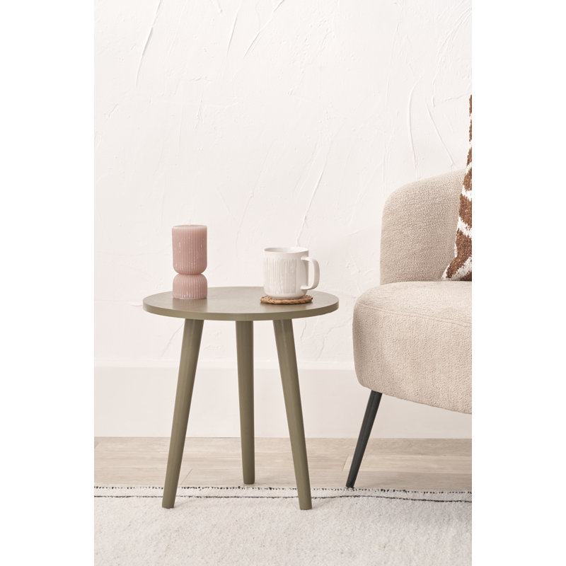 Naugatuck Solid Wood End Table, Olive Green