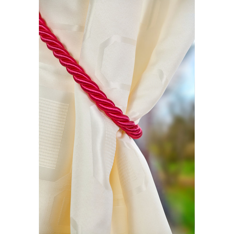 Triggs Aubergine Fabric 36cm Curtain Holdback/Tieback, Cerise