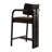 Caspia Espresso Solid Wood Upholstered 26" Counter Height Barstool With Brindle Brown Seat-124553744