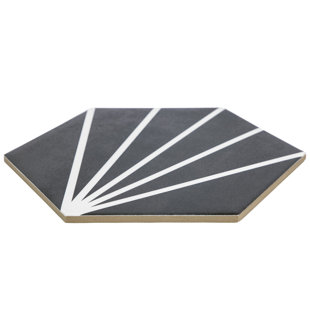 Rayon de soleil hexagonal gris foncé