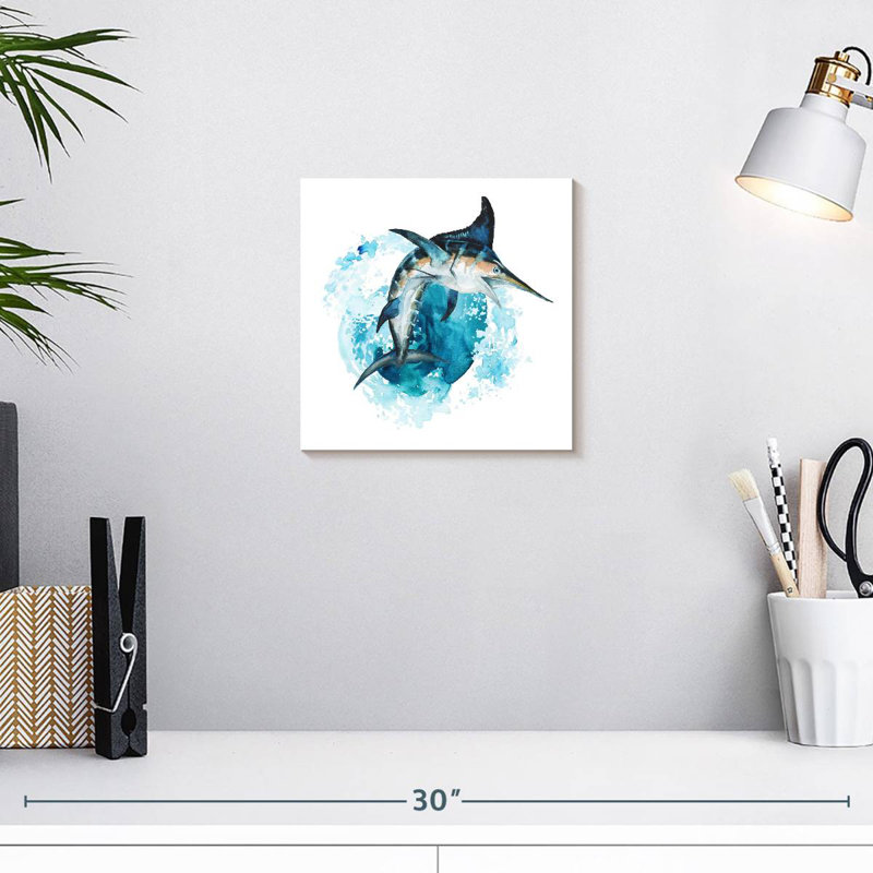 Éclaboussure de marlin bleu Brampt, H 10 po x l 10 po