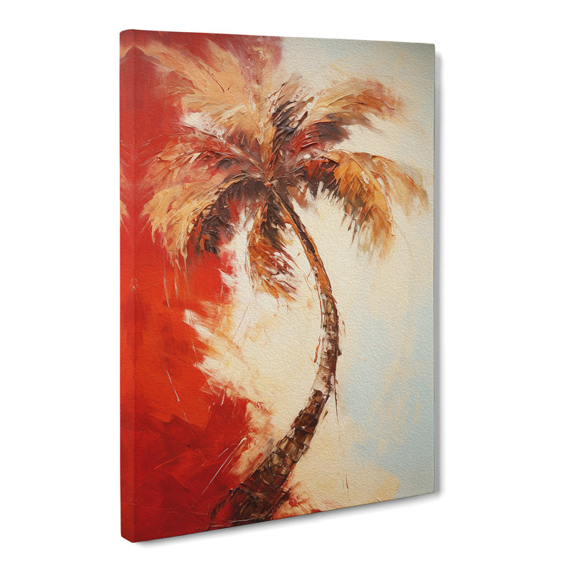 Palm Tree Action Painting No.3 - Wrapped Canvas, 60cm H x 40cm W x 3cm D
