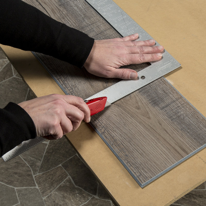 Palisade 47.7 in. x 7.2 in. Interlocking Vinyl Waterproof Wall Planks, Natural Oak