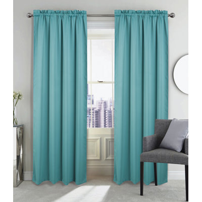 Twilight Blackout Thermal Rod Pocket Single Window Curtain Panel