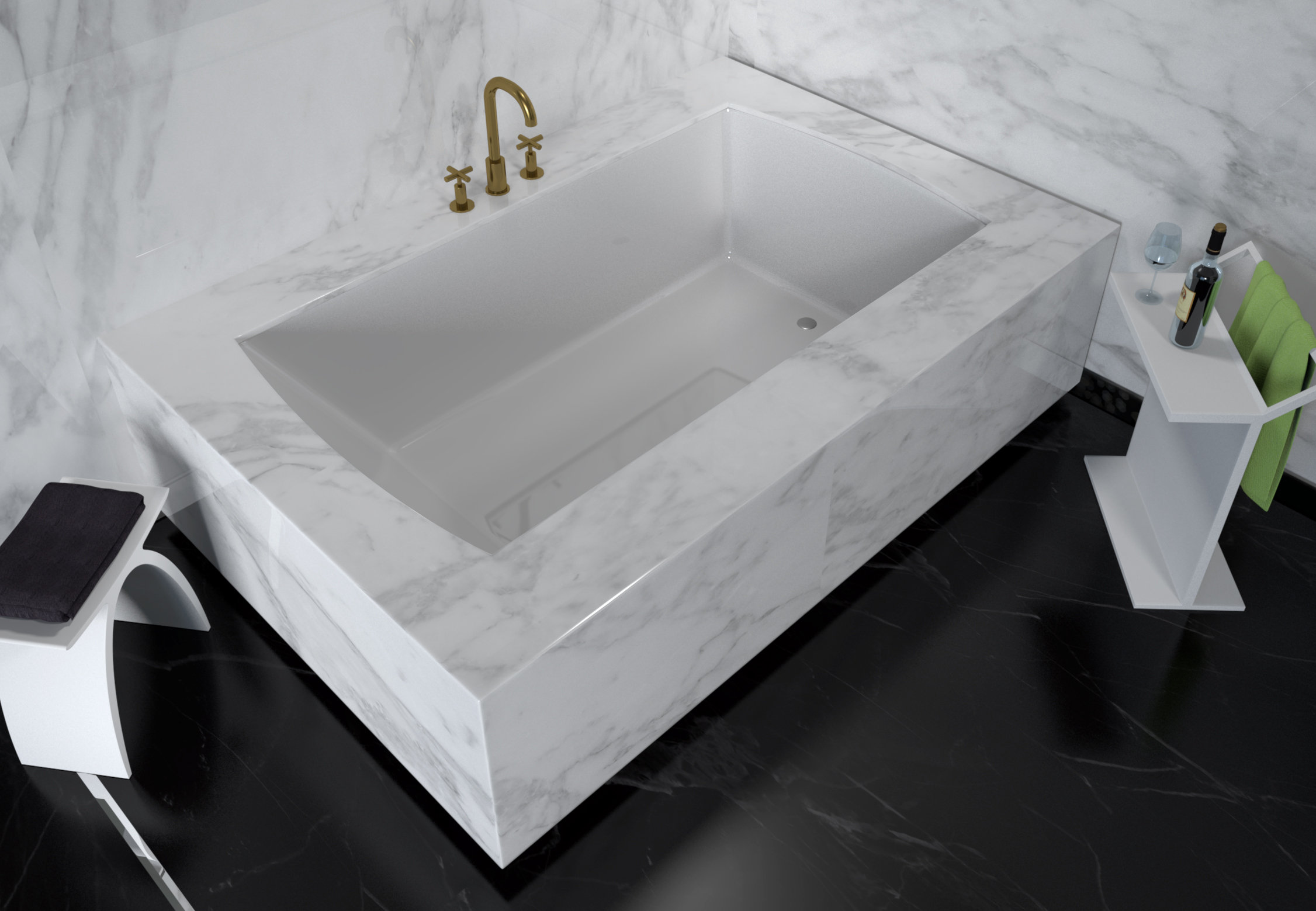 Valley Acrylic Ltd. Signature 57" x 31" Undermount Soaking Acrylic