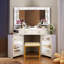 Ensemble de coiffeuse de maquillage moderne avec miroir et armoires Modern Corner