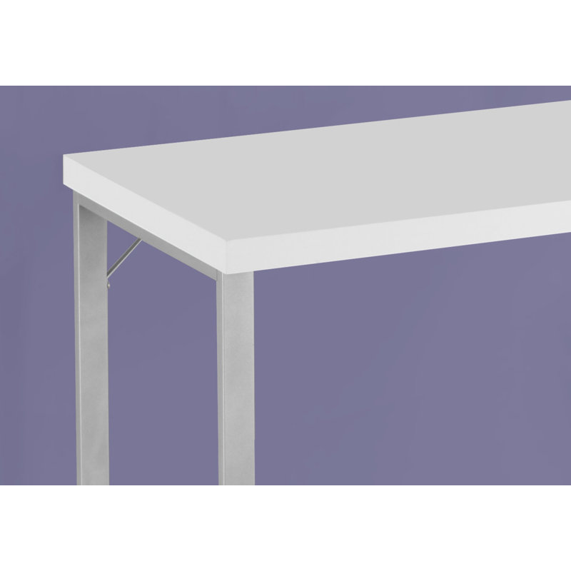 Metal 30'' h x 23.75'' w Open Front Desk, White