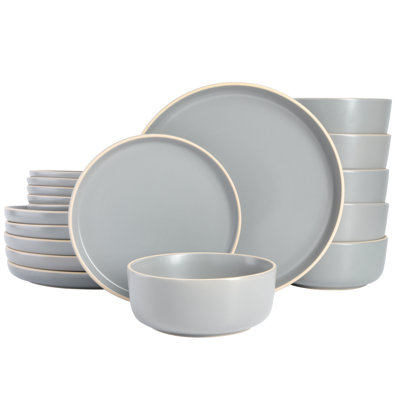 Gibson Soho Lounge Matte 18 Piece Dinnerware Set, Service for 6