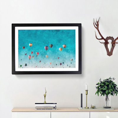Going up in a Hot Air Balloon - Picture Frame Graphic Art Print