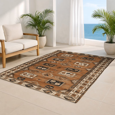 Tapis turc intérieur et extérieur brun