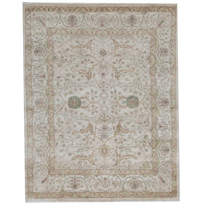 Sultanabad Wool Oriental Area Rug in Cream