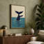 Whale Tail Rising Minimalist - Wrapped Canvas-1882565304-1882565307