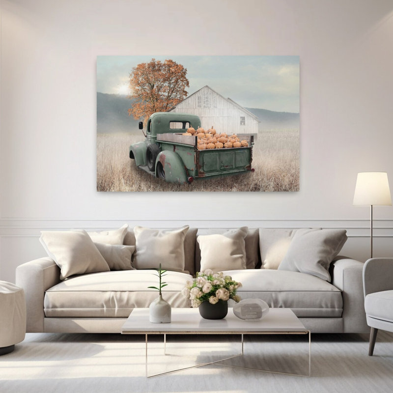 Automne, art abstrait contemporain de fruits, H 40 po x l 60 po
