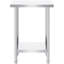 Table de travail à 3 niveaux à hauteur réglable en acier inoxydable 24 x 18 34 po