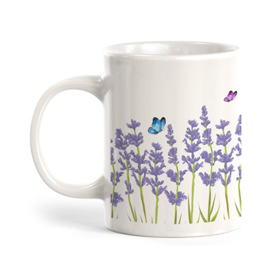 Grande tasse à café lavande 11 oz