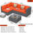 4 - Person Patio Conversation Set with Cushions-678259170-682305271