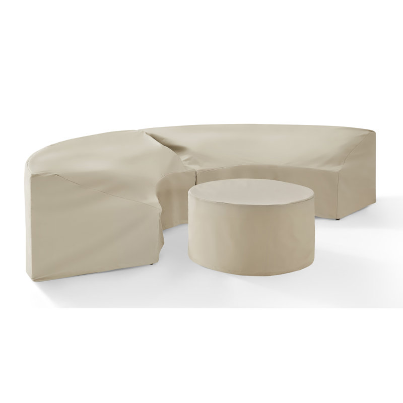 Ensemble de conversation 3 pièces, Brun clair, H 26 po x l 82,63 po x P 31,5 po