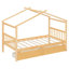 Lit simple en bois avec tiroirs, cadre, deux têtes de lit, idéal pour la chambre à coucher-129957379-129957380