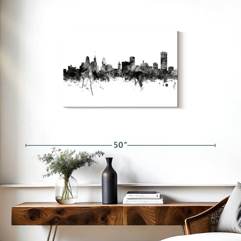 Silhouette de Sirecc Buffalo New York V, H 20 po x l 30 po
