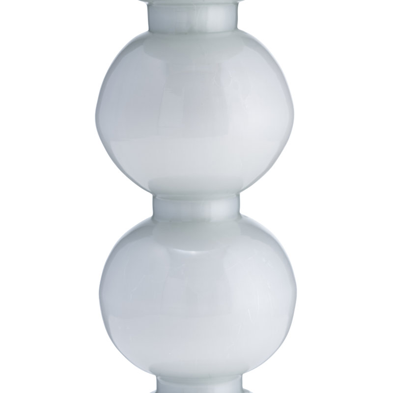 Elegant Sculptural Glass Candle Holder with Glam Design and Decorative Taper Silhouette, 18" H x 5" W x 5" D, Clear/Frost