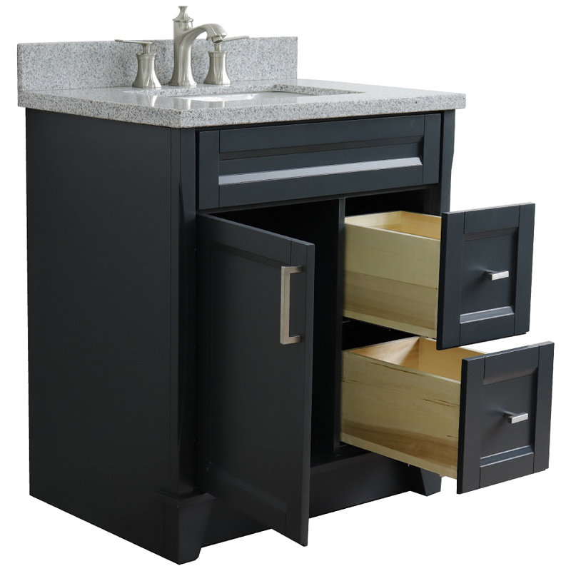 Ensemble de meuble-lavabo simple 31 po Bréham, Gris
